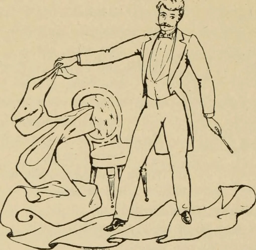 An illustration from Leaves from conjurers' scrap books : or, Modern magicians and their works, 1891, leaf 163