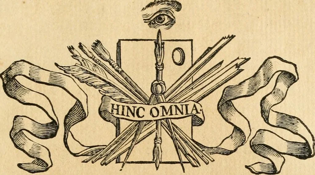 An illustration from Le belle arti, pittura, scultura, e architettura, compimento, e perfezione delle bellezze dell'universo mostrate nel Campidoglio dall'Accademia del disegno il d ì 24. settembre 1711 : essendo principe della medesima il sig. cavalier Carlo Maratti e viceprincipe il signor cavalier Carlo Francesco Person, 1711, leaf 20