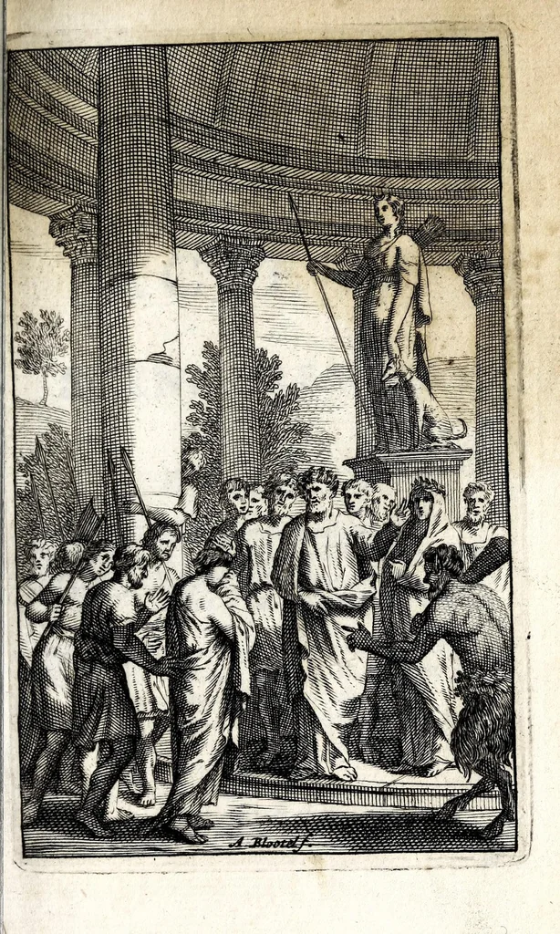An illustration from Le berger fidelle : traduit de l'italien de Guarini en vers françois, 1677, leaf 357