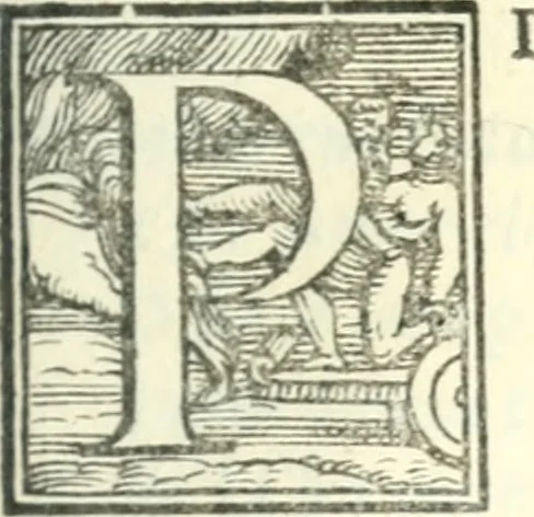 An illustration from Le bizzarre, faconde, et ingeniose rime pescatorie. Nelle quali si contengono sonetti, stäze, capitoli, madrigali, epitafij, disperate, e canzoni. Et il commento di due sonetti del Petrarcha, in antiqua materna lingua, 1557, leaf 54