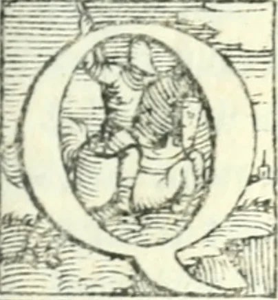 An illustration from Le bizzarre, faconde, et ingeniose rime pescatorie. Nelle quali si contengono sonetti, stäze, capitoli, madrigali, epitafij, disperate, e canzoni. Et il commento di due sonetti del Petrarcha, in antiqua materna lingua, 1557, leaf 76