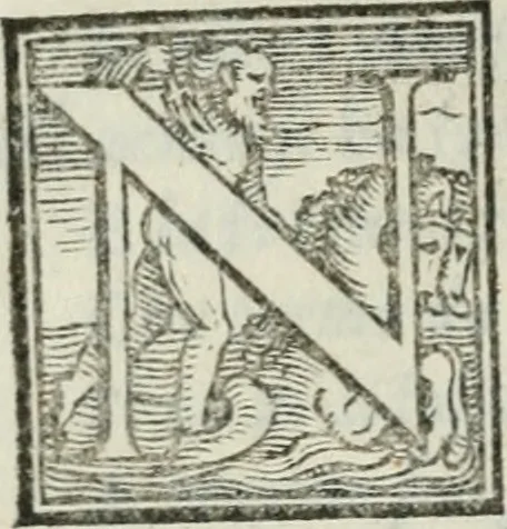 An illustration from Le bizzarre, faconde, et ingeniose rime pescatorie. Nelle quali si contengono sonetti, stäze, capitoli, madrigali, epitafij, disperate, e canzoni. Et il commento di due sonetti del Petrarcha, in antiqua materna lingua, 1557, leaf 85