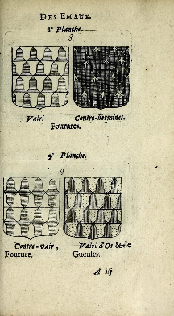 An illustration from Le blason de France, ou, Notes curieuses sur l'edit concernant la police des armoiries, 1697, leaf 265