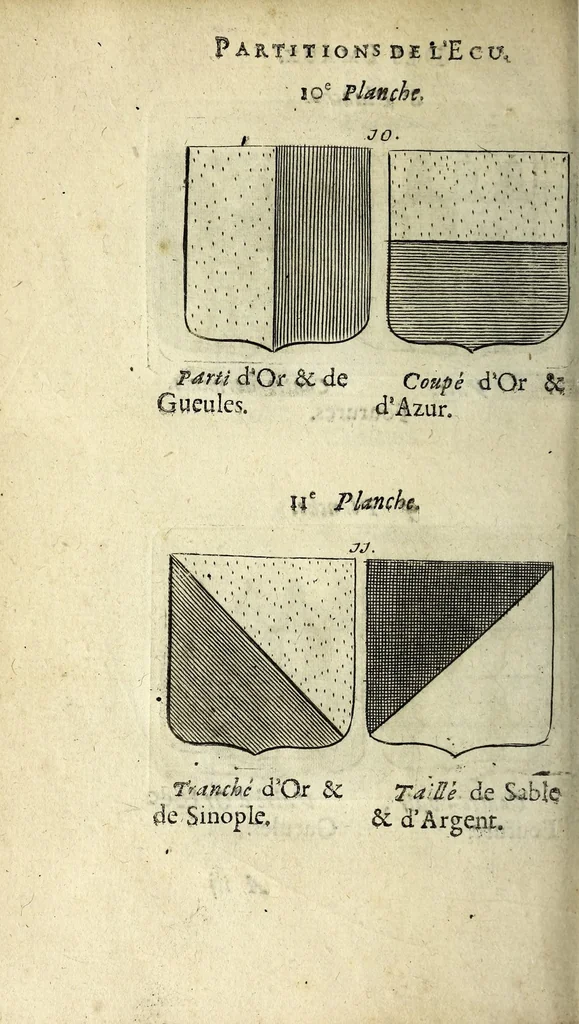 An illustration from Le blason de France, ou, Notes curieuses sur l'edit concernant la police des armoiries, 1697, leaf 266