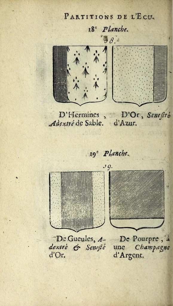 An illustration from Le blason de France, ou, Notes curieuses sur l'edit concernant la police des armoiries, 1697, leaf 270