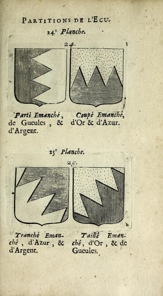 An illustration from Le blason de France, ou, Notes curieuses sur l'edit concernant la police des armoiries, 1697, leaf 273