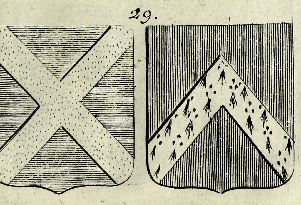 An illustration from Le blason de France, ou, Notes curieuses sur l'edit concernant la police des armoiries, 1697, leaf 275