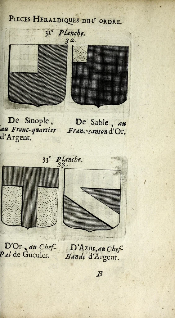 An illustration from Le blason de France, ou, Notes curieuses sur l'edit concernant la police des armoiries, 1697, leaf 277