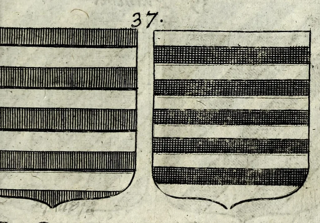 An illustration from Le blason de France, ou, Notes curieuses sur l'edit concernant la police des armoiries, 1697, leaf 279