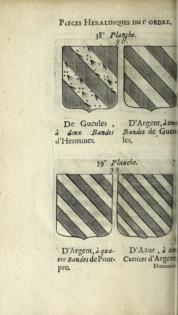 An illustration from Le blason de France, ou, Notes curieuses sur l'edit concernant la police des armoiries, 1697, leaf 280