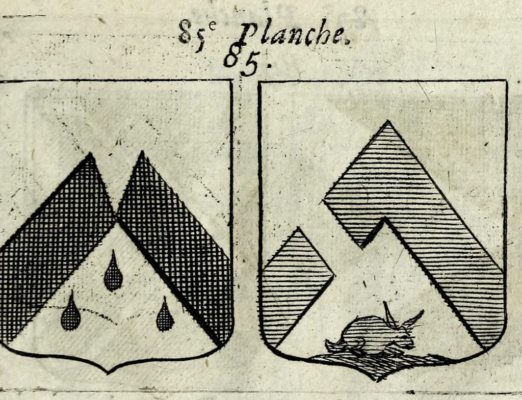 An illustration from Le blason de France, ou, Notes curieuses sur l'edit concernant la police des armoiries, 1697, leaf 303