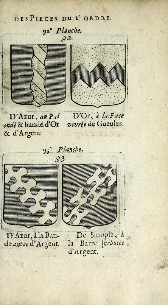 An illustration from Le blason de France, ou, Notes curieuses sur l'edit concernant la police des armoiries, 1697, leaf 307