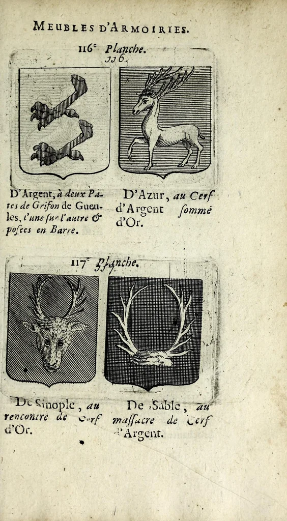 An illustration from Le blason de France, ou, Notes curieuses sur l'edit concernant la police des armoiries, 1697, leaf 319