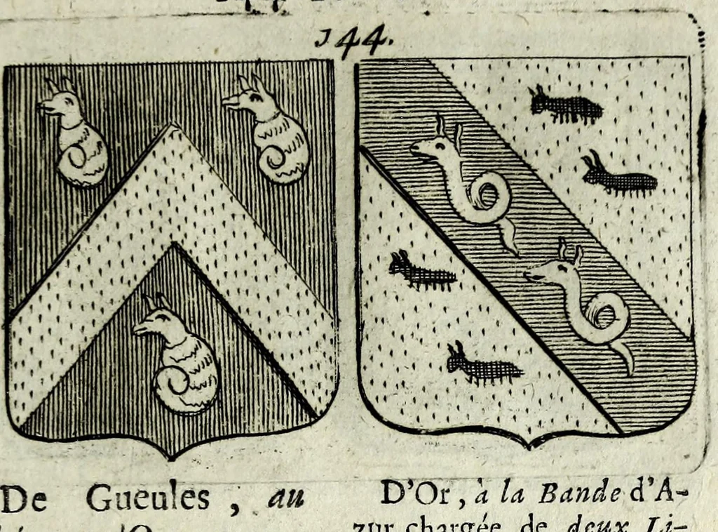 An illustration from Le blason de France, ou, Notes curieuses sur l'edit concernant la police des armoiries, 1697, leaf 333
