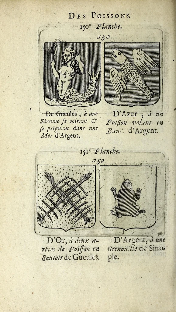An illustration from Le blason de France, ou, Notes curieuses sur l'edit concernant la police des armoiries, 1697, leaf 336