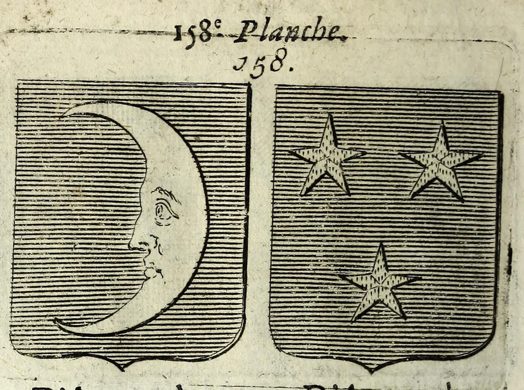 An illustration from Le blason de France, ou, Notes curieuses sur l'edit concernant la police des armoiries, 1697, leaf 340