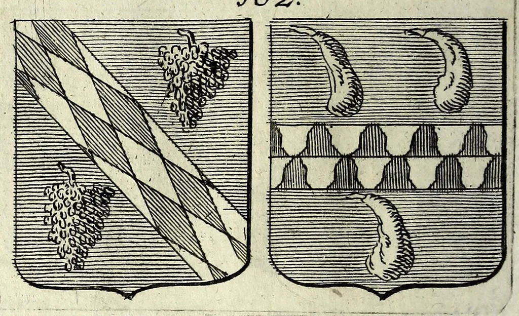 An illustration from Le blason de France, ou, Notes curieuses sur l'edit concernant la police des armoiries, 1697, leaf 352