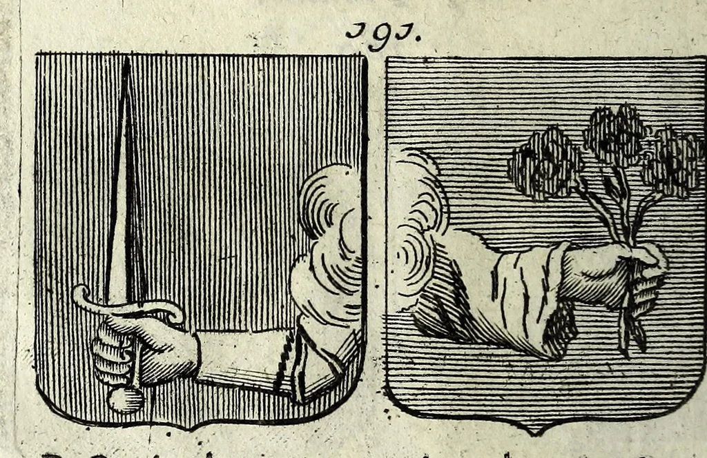 An illustration from Le blason de France, ou, Notes curieuses sur l'edit concernant la police des armoiries, 1697, leaf 356