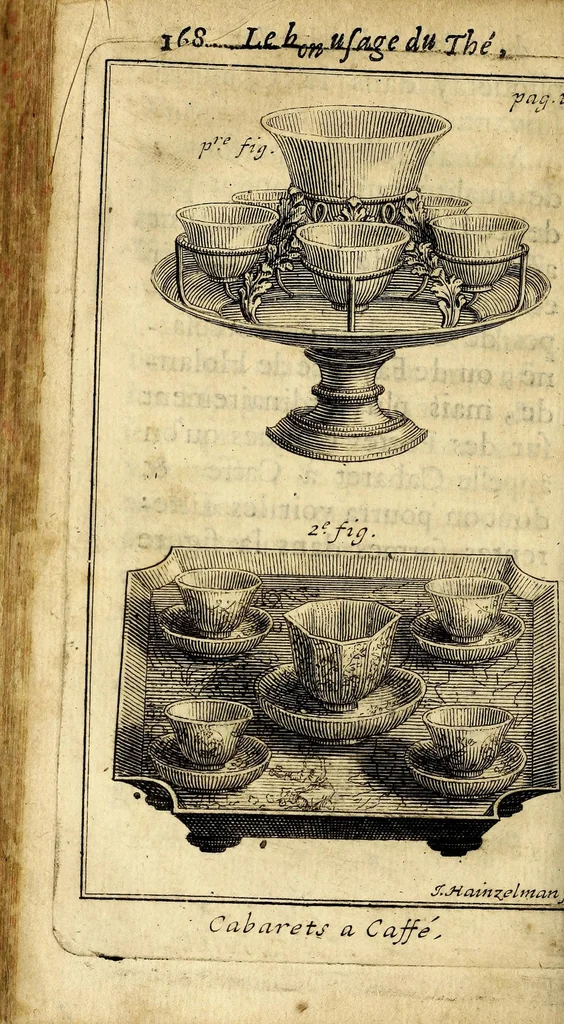 An illustration from Le bon usage du thé, du caffé et du chocolat pour la preservation & pour la guerison des maladies., 1687, leaf 186