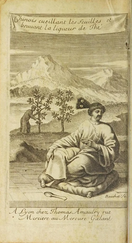 An illustration from Le bon usage du thé, du caffé et du chocolat pour la preservation & pour la guerison des maladies, 1687, leaf 6