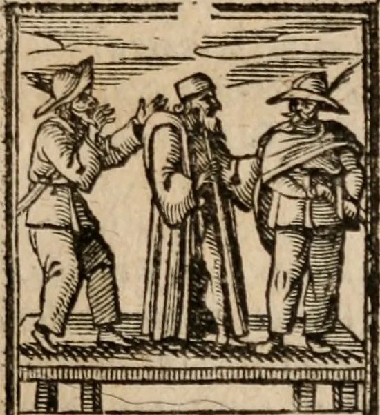 An illustration from Le bravvre del capitano Spavento, divise in molti ragionamenti in forma di dialogo, 1618, leaf 166
