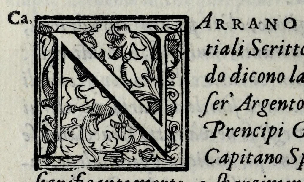 An illustration from Le bravvre del Capitano Spauento : divise in molti ragionamenti in forma di dialogo, 1607, leaf 152
