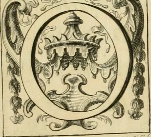 An illustration from L'eccellenza delle tre nobili, e belle arti, pittura, scultura, e architettura : dimostrata nel Campidoglio dall'insigne Accademia di San Luca, nella quale doveva risiedere come principe il sig. cav. Cammillo Rusconi ed in sua mancanza risiederono il sig. cav. Ant. Valerj, ed il sig. Gio. Paolo Melchiori, consiglieri l'anno M.DCCXXVIII .., 1729, leaf 64