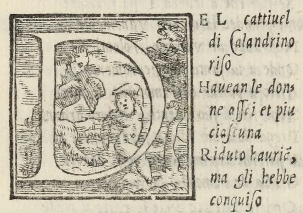 An illustration from Le cento novelle da messer Vincenzo Brugiantino, dette in ottava rima, 1554, leaf 412