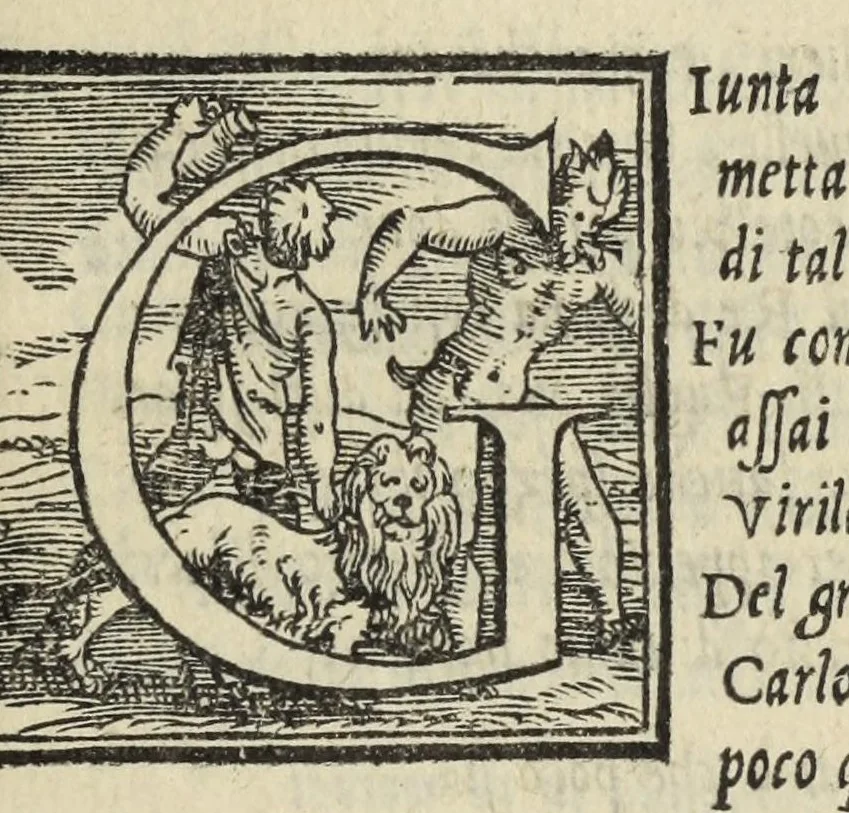 An illustration from Le cento novelle da messer Vincenzo Brugiantino, dette in ottava rima, 1554, leaf 523