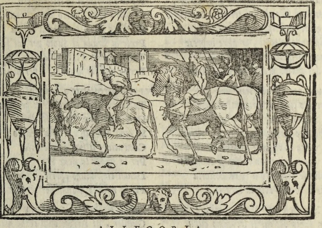 An illustration from Le cento novelle da messer Vincenzo Brugiantino, dette in ottava rima, 1554, leaf 57