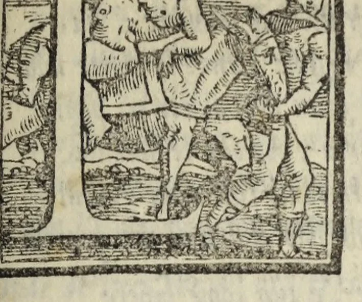 An illustration from Le cento novelle da messer Vincenzo Brugiantino, dette in ottava rima, 1554, leaf 75