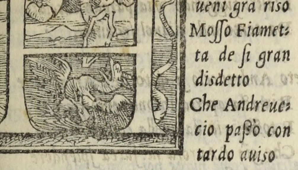An illustration from Le cento novelle da messer Vincenzo Brugiantino, dette in ottava rima, 1554, leaf 83