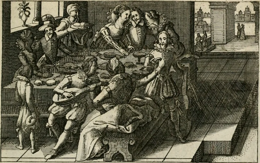 An illustration from Le Centre de l'amour : decouvert soubs divers emblesmes galans et facetieux, 1680, leaf 110
