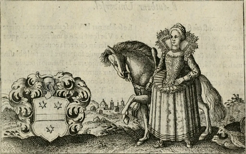 An illustration from Le Centre de l'amour : decouvert soubs divers emblesmes galans et facetieux, 1680, leaf 112