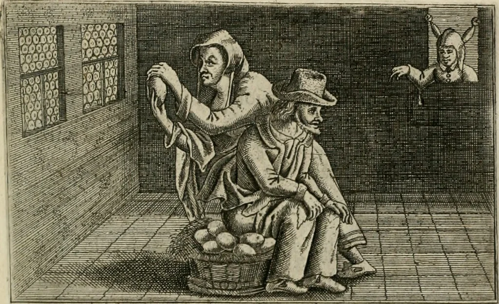 An illustration from Le Centre de l'amour : decouvert soubs divers emblesmes galans et facetieux, 1680, leaf 130