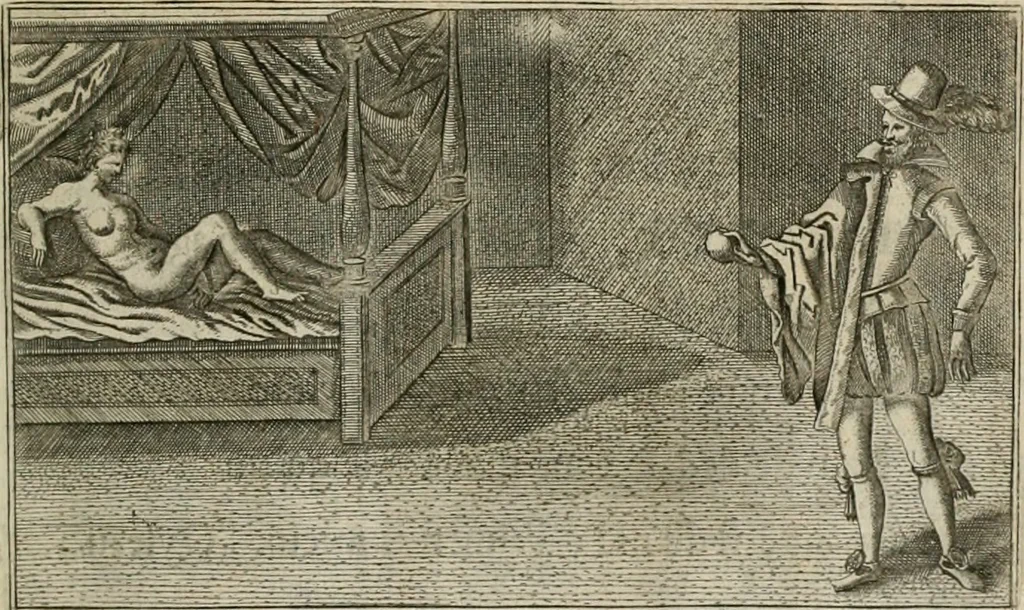 An illustration from Le Centre de l'amour : decouvert soubs divers emblesmes galans et facetieux, 1680, leaf 156