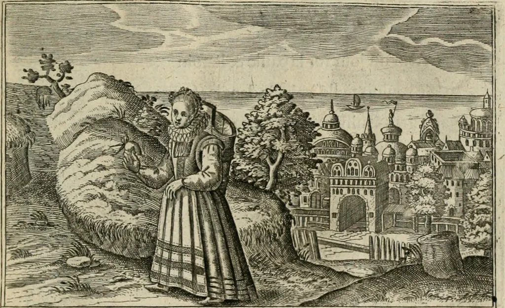 An illustration from Le Centre de l'amour : decouvert soubs divers emblesmes galans et facetieux, 1680, leaf 158