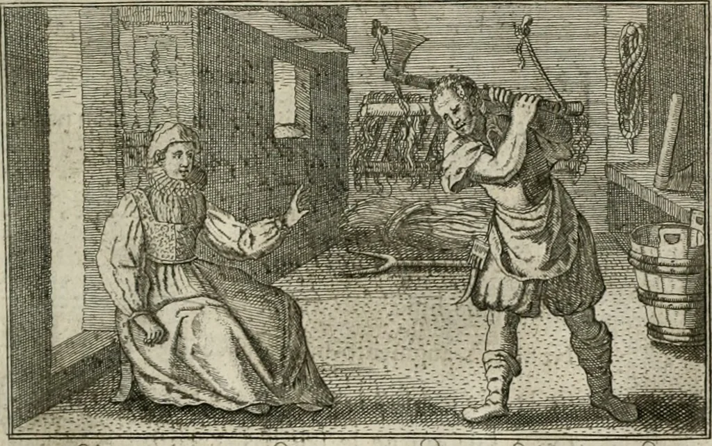 An illustration from Le Centre de l'amour : decouvert soubs divers emblesmes galans et facetieux, 1680, leaf 162