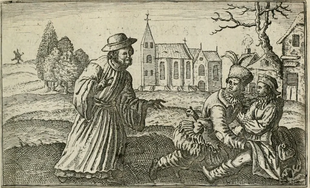 An illustration from Le Centre de l'amour : decouvert soubs divers emblesmes galans et facetieux, 1680, leaf 166