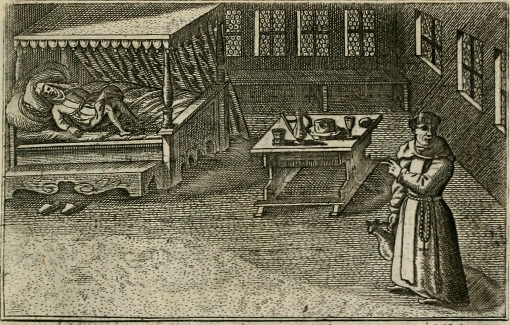 An illustration from Le Centre de l'amour : decouvert soubs divers emblesmes galans et facetieux, 1680, leaf 194