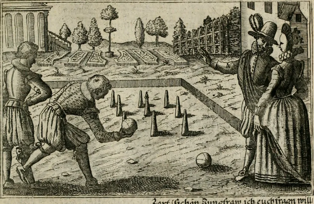 An illustration from Le Centre de l'amour : decouvert soubs divers emblesmes galans et facetieux, 1680, leaf 24