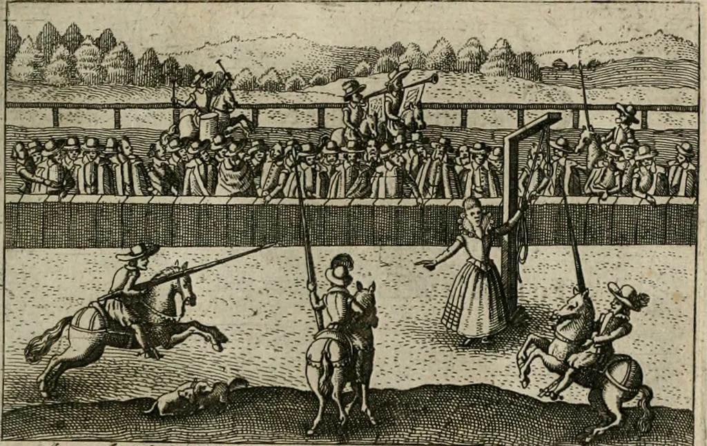 An illustration from Le Centre de l'amour : decouvert soubs divers emblesmes galans et facetieux, 1680, leaf 34