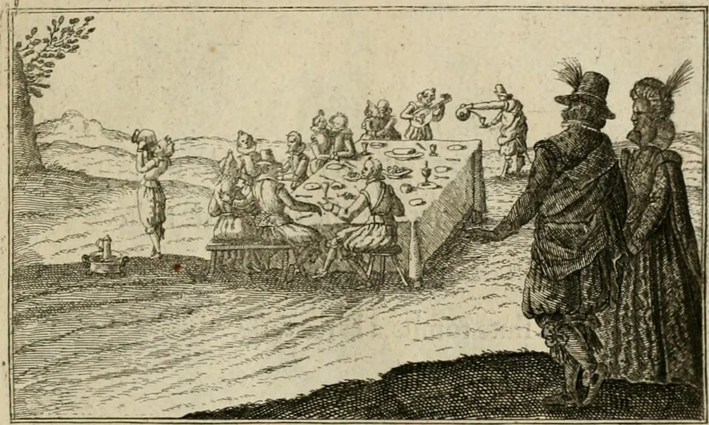 An illustration from Le Centre de l'amour : decouvert soubs divers emblesmes galans et facetieux, 1680, leaf 52