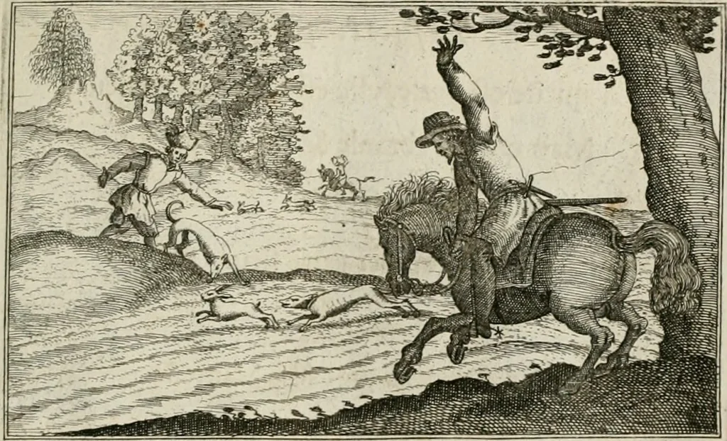 An illustration from Le Centre de l'amour : decouvert soubs divers emblesmes galans et facetieux, 1680, leaf 58