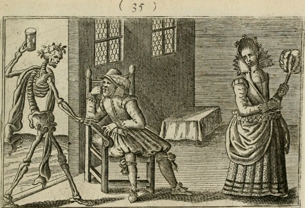 An illustration from Le Centre de l'amour : decouvert soubs divers emblesmes galans et facetieux, 1680, leaf 84