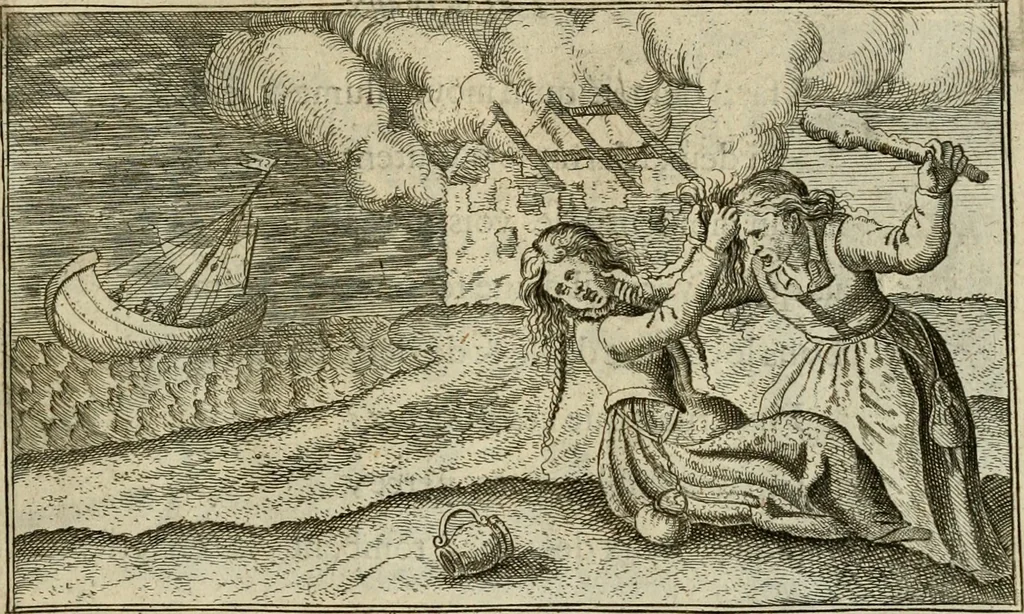 An illustration from Le centre de l'amour : decouvert soubs divers emblesmes galans et facetieux, 1687, leaf 100