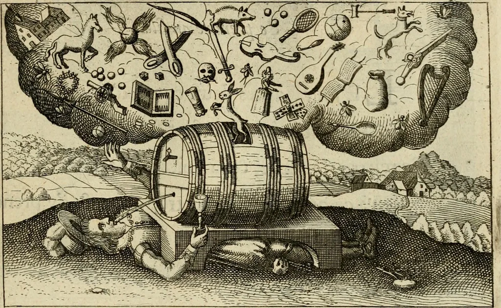 An illustration from Le centre de l'amour : decouvert soubs divers emblesmes galans et facetieux, 1687, leaf 118