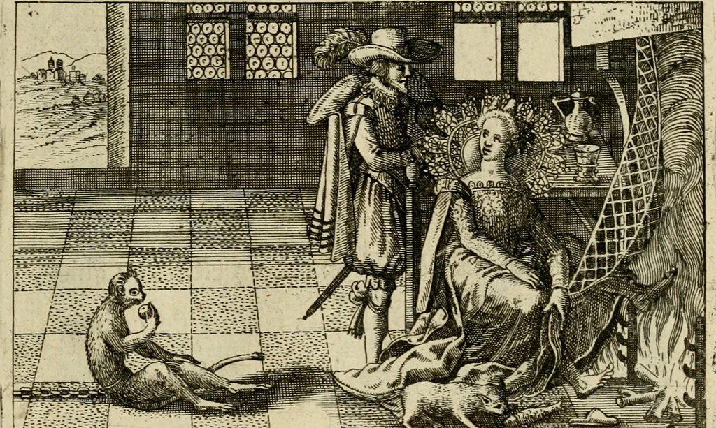 An illustration from Le centre de l'amour : decouvert soubs divers emblesmes galans et facetieux, 1687, leaf 120