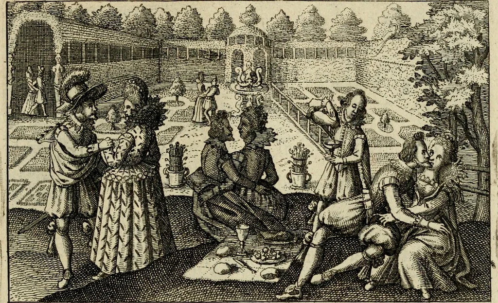 An illustration from Le centre de l'amour : decouvert soubs divers emblesmes galans et facetieux, 1687, leaf 122