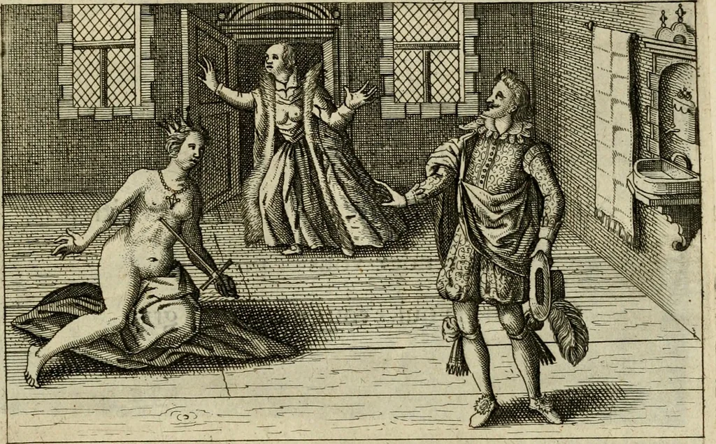 An illustration from Le centre de l'amour : decouvert soubs divers emblesmes galans et facetieux, 1687, leaf 128